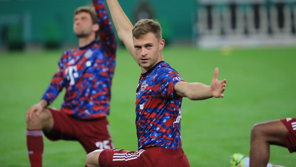 Kimmich, calentando con el Bayern Múnich