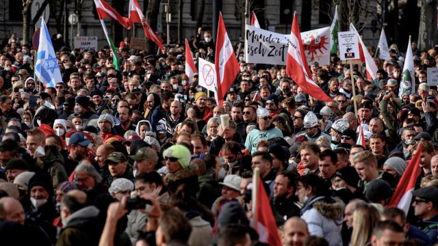 Manifestación en Austria.