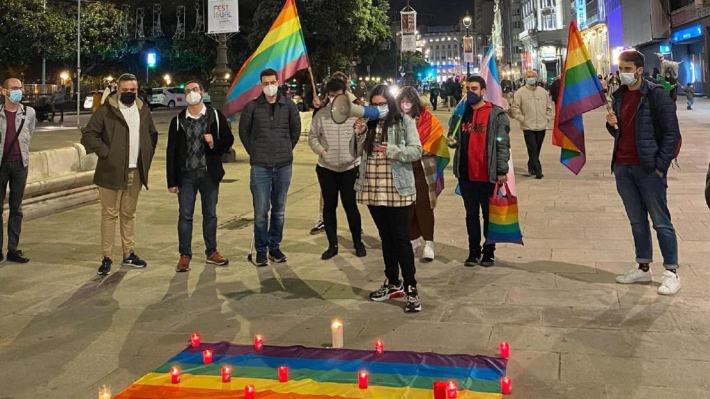 Concentración en el Obelisco contra la LGTBIfobia.