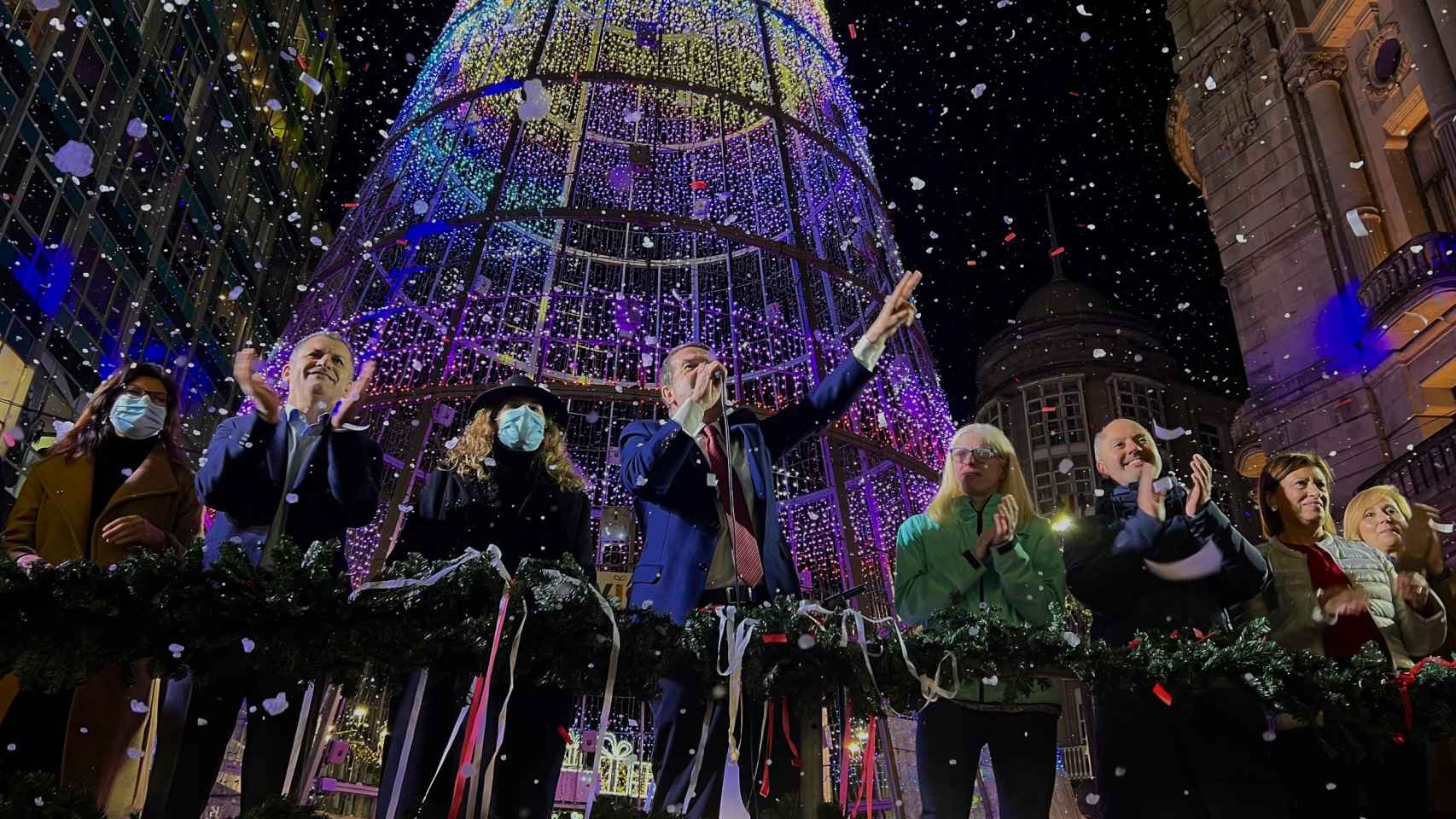 Acto de encendió de las luces de Navidad de 2021.