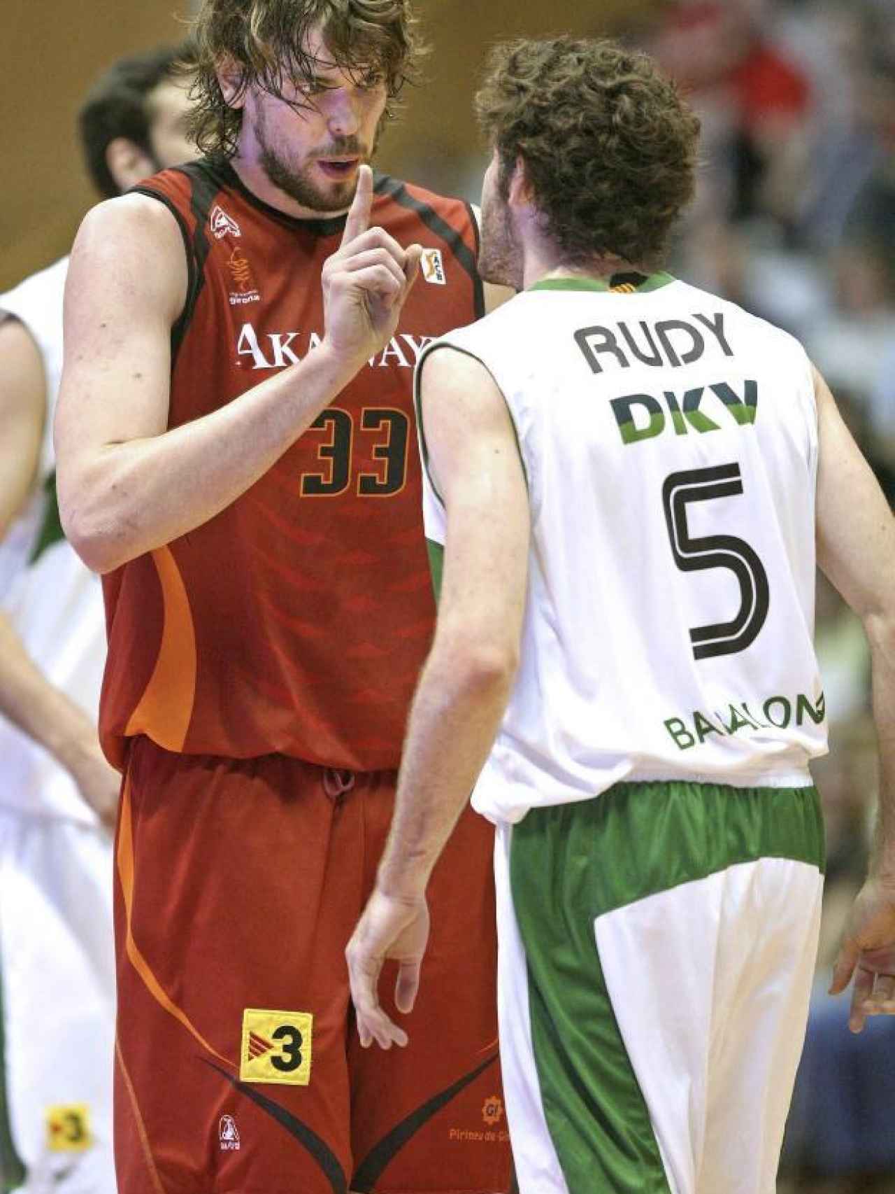 Marc Gasol y Rudy Fernández, en un Akasvayu Girona - DKV Joventut