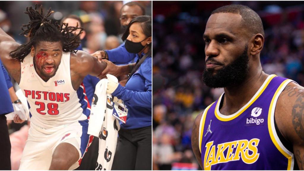 LeBron James e Isaiah Stewart