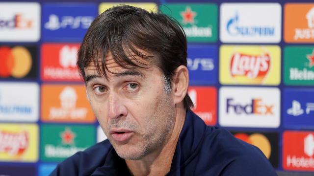 Julen Lopetegui, en rueda de prensa de la Champions League