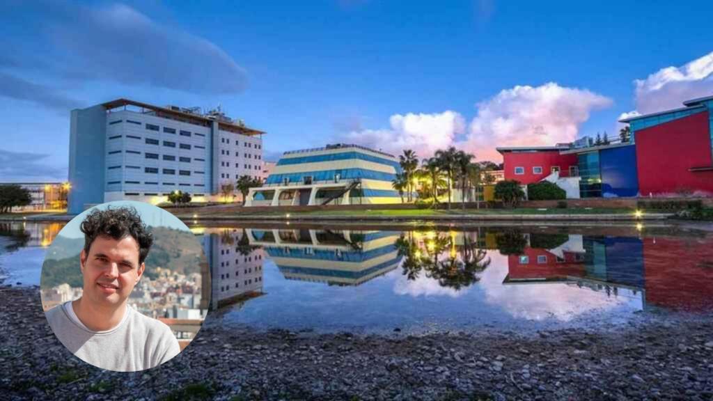 Fotomontaje con Luis Hernández y el Málaga TechPark, uno de los máximos exponentes del ecosistema