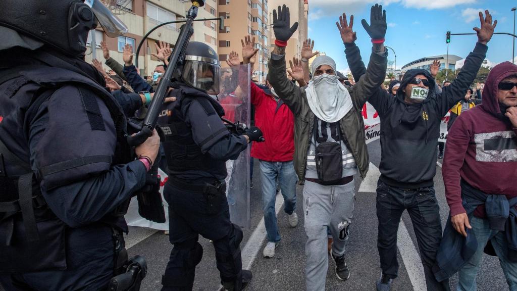 Manifestación este martes en Cádiz.