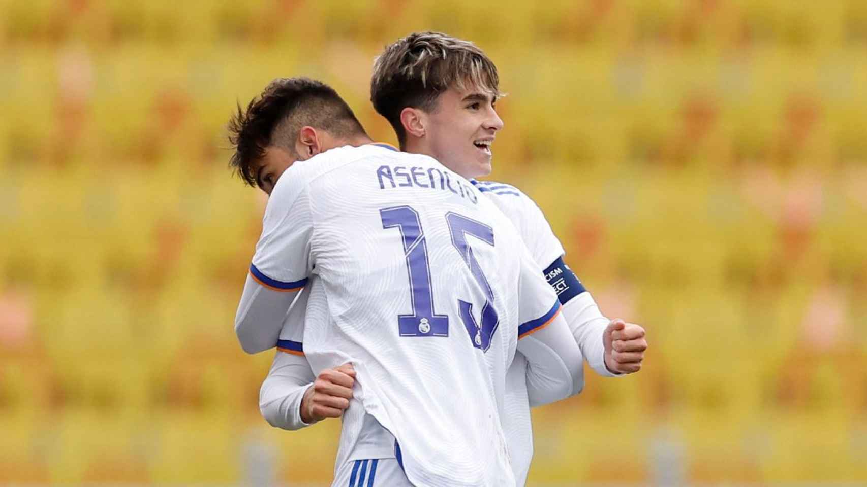 Bruno Iglesias celebra un gol en la Youth League