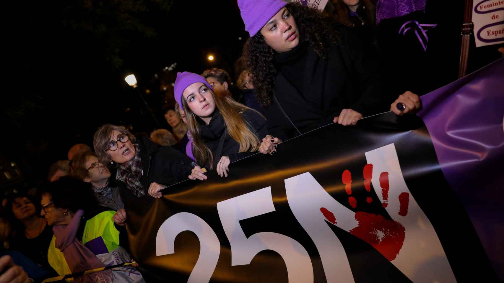 Imagen de la manifestación del 25-N de 2019 en Madrid.