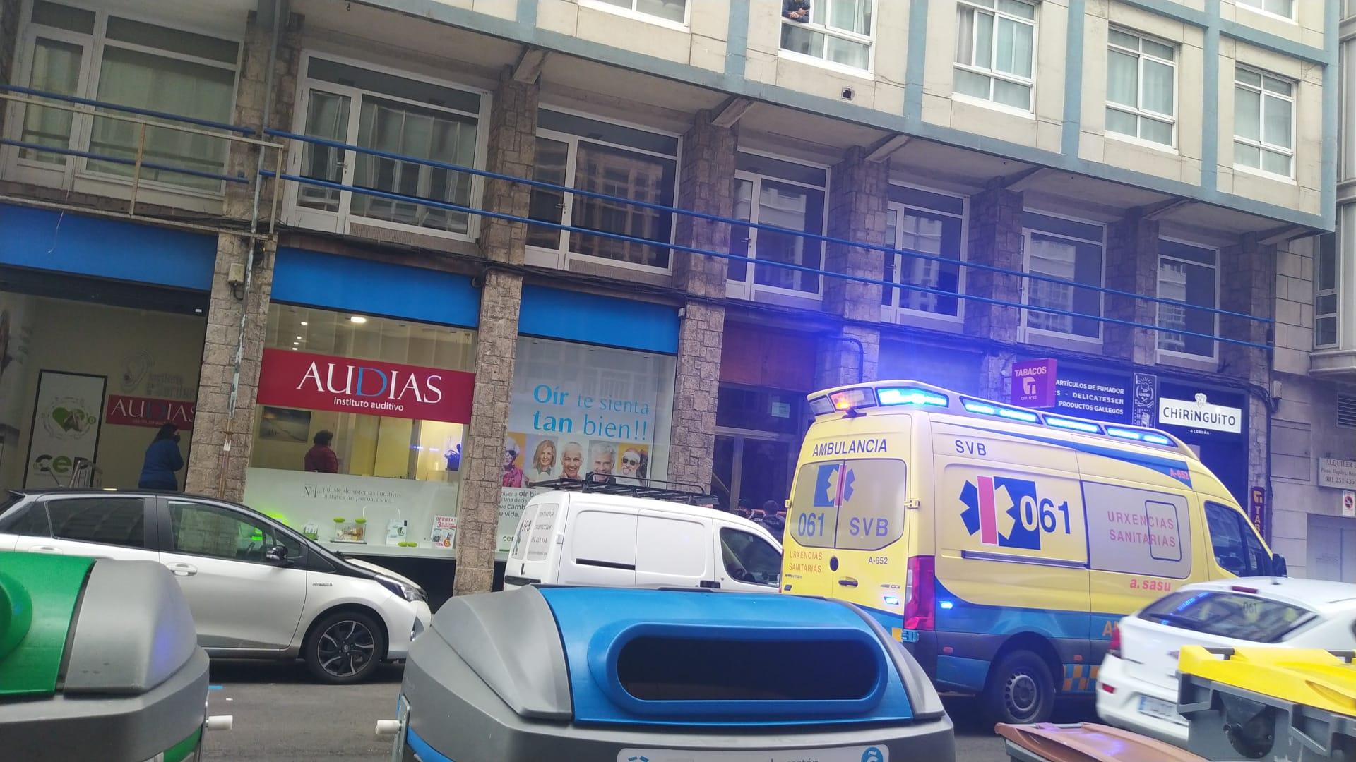 Ambulancia en el lugar del suceso