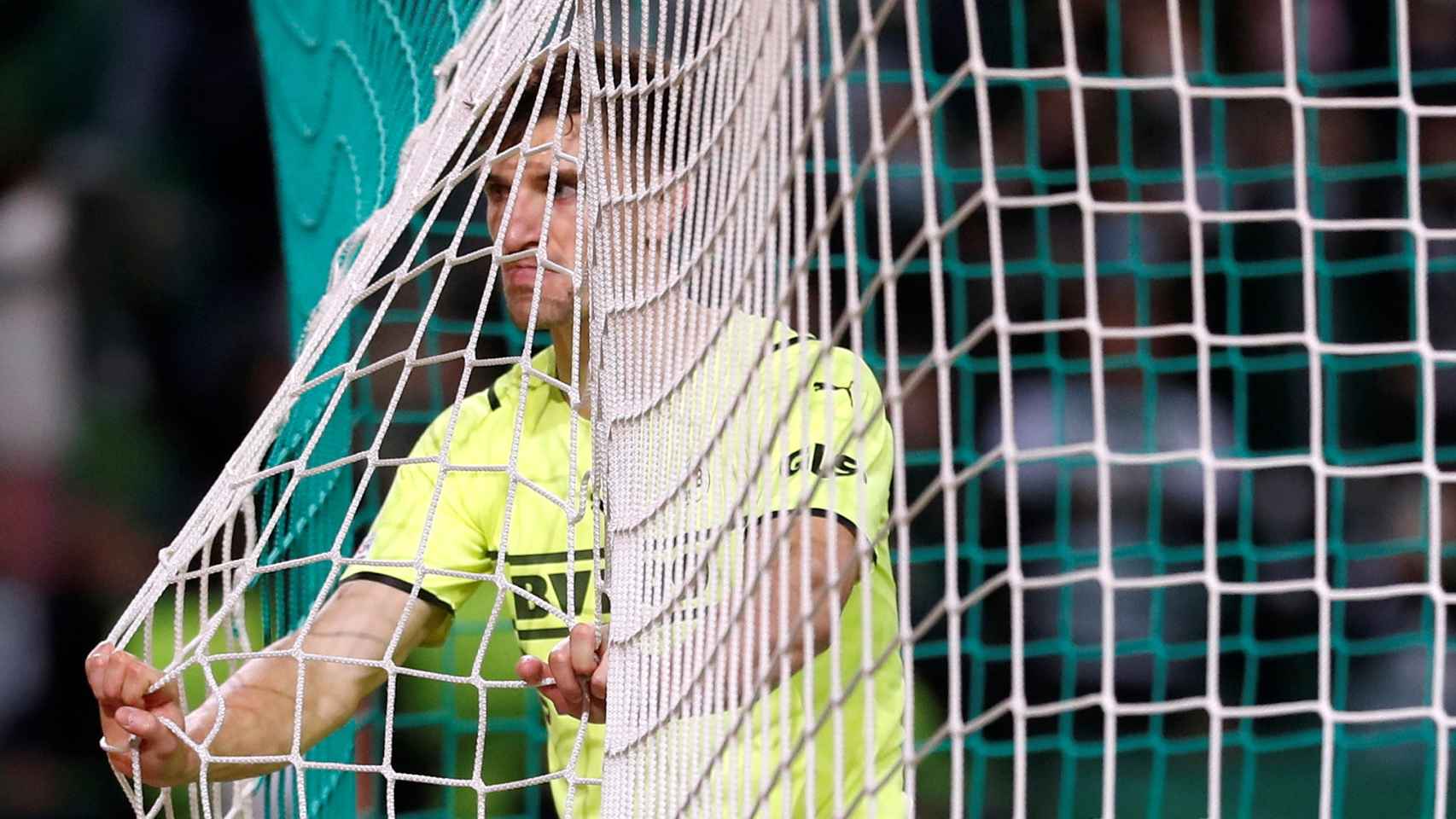 Thomas Meunier tras encajar un gol en el Sporting de Portugal - Borussia Dortmund