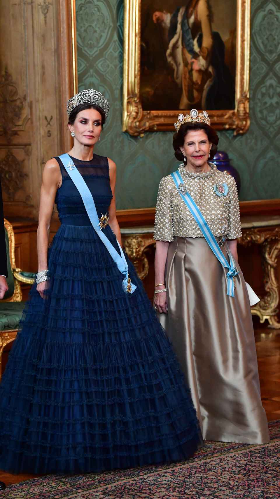La Reina durante la recepción en el Palacio Real de Estocolmo.