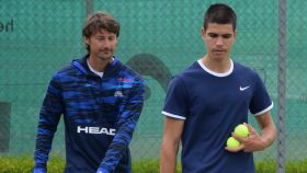 Carlos Alcaraz, entrenando junto a Juan Carlos Ferrero