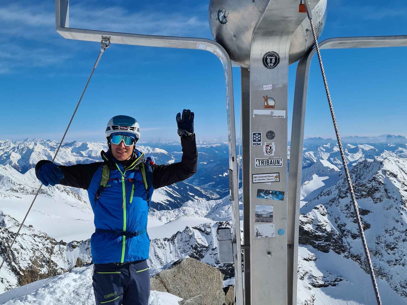 Javier Gurpegui en la estación de esquí