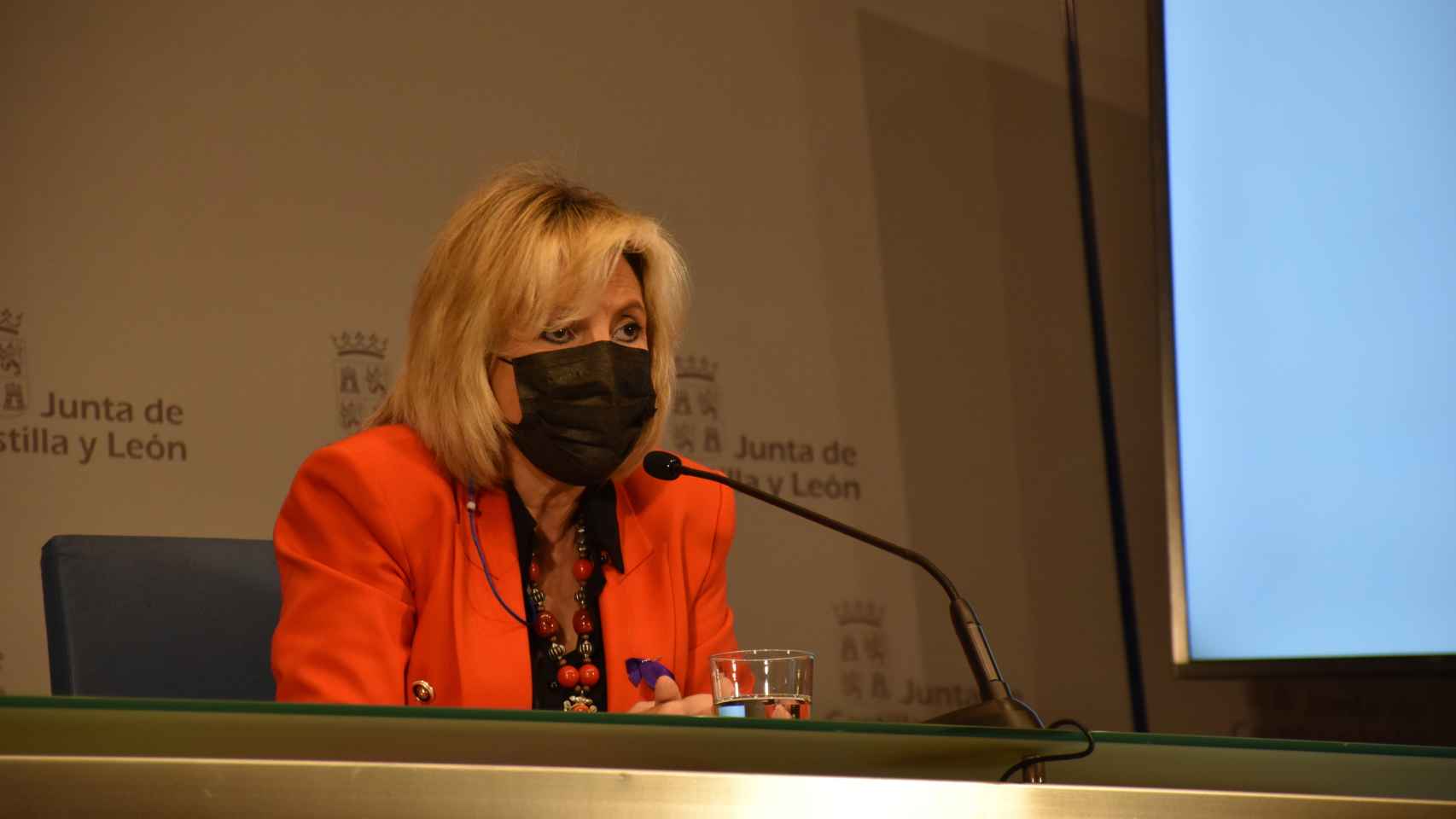 La consejera de Sanidad, Verónica Casado, durante la rueda de prensa posterior al Consejo de Gobierno