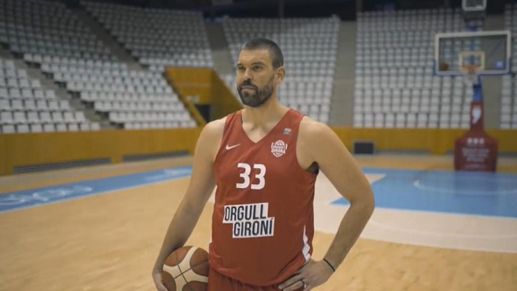 Marc Gasol con la camiseta del Girona