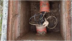 Imagen de archivo de uno de los robos de cable en la comarca.