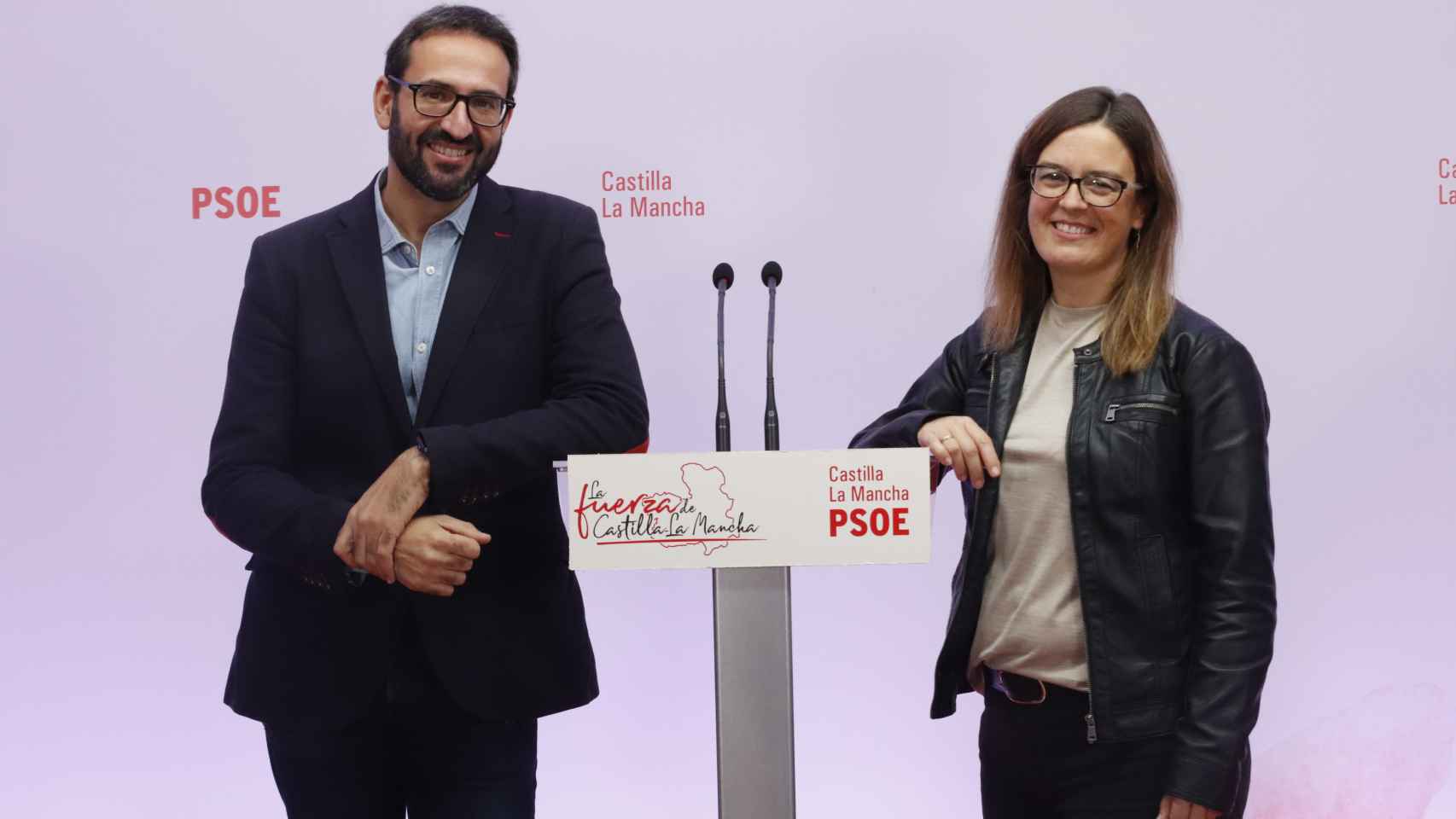 Los socialistas Sergio Gutiérrez y Esther Padilla.