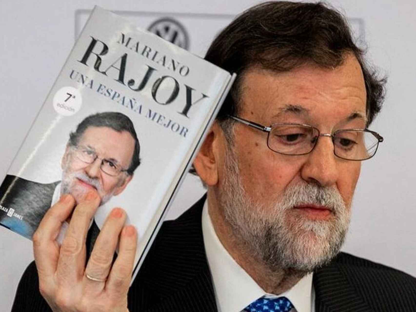 Rajoy, durante la presentación de su libro 'Una España mejor', en 2019.