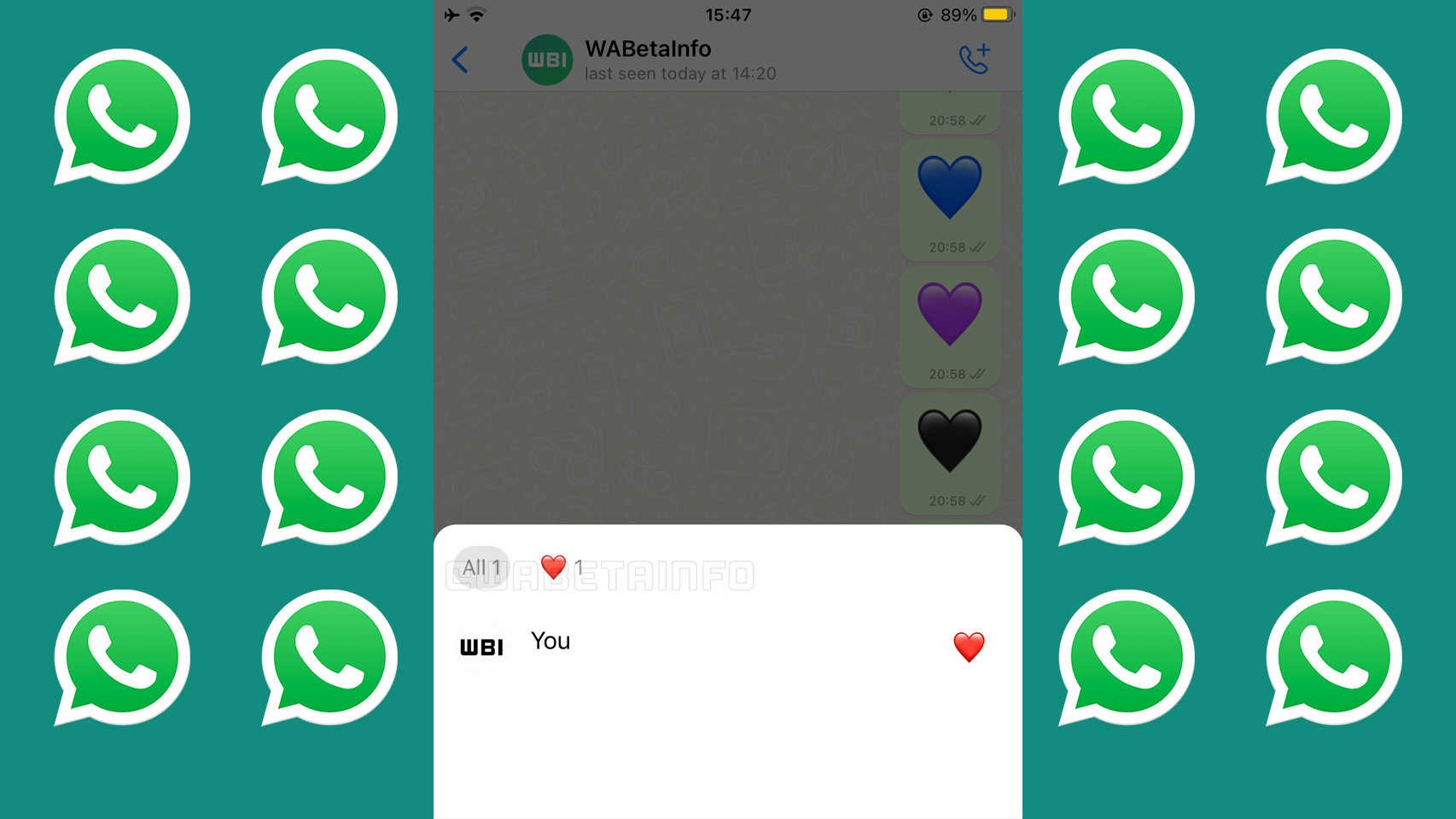 Reacciones de emojis en WhatsApp