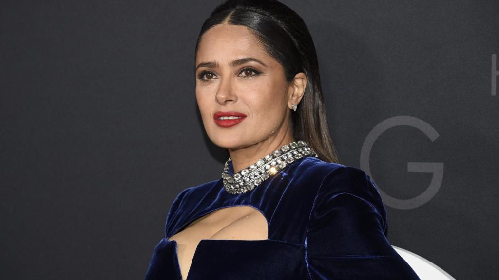 Salma Hayek durante el estreno de 'La casa Gucci'.