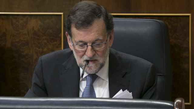 Mariano Rajoy, cuando aún era presidente del Gobierno, en su escaño del Congreso de los Diputados.