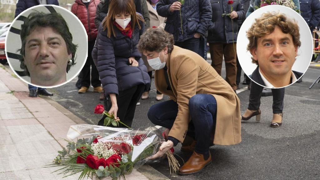 Eneko Andueza, durante el homenaje por la muerte de su viejo amigo Isaías Carrasco, víctima de ETA: