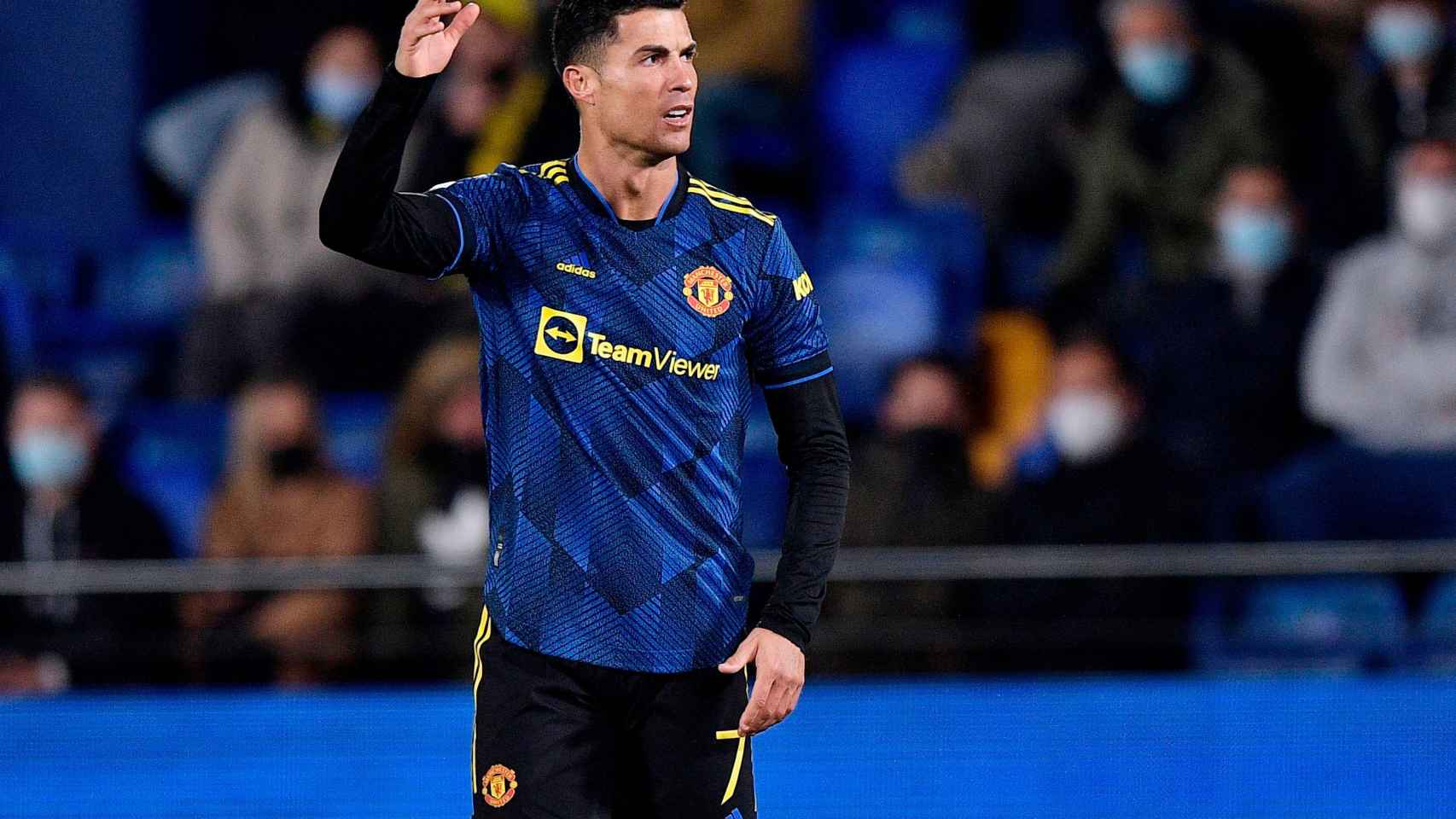 Cristiano Ronaldo durante un partido del Manchester United