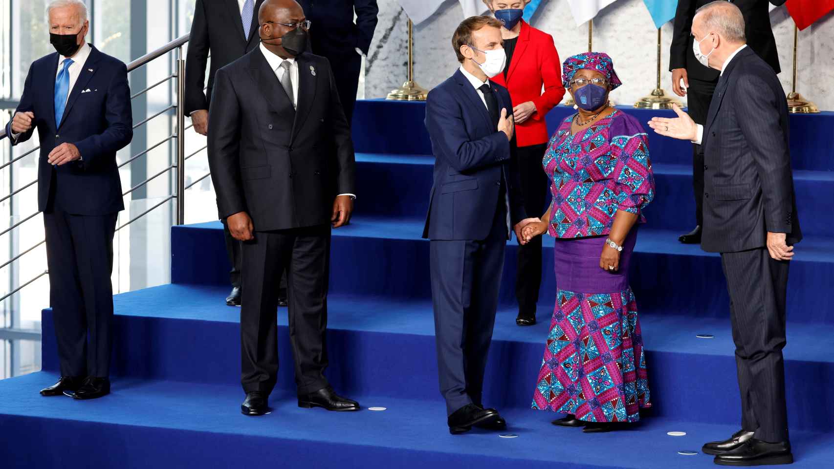 La presidenta de la OMC con otros líderes mundiales en el G-20.