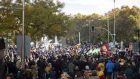 Manifestación en Madrid de policías nacionales contra la derogación de la Ley de Seguridad Ciudadana.
