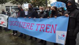 Una concentración del BNG en Lugo reclama un tren digno