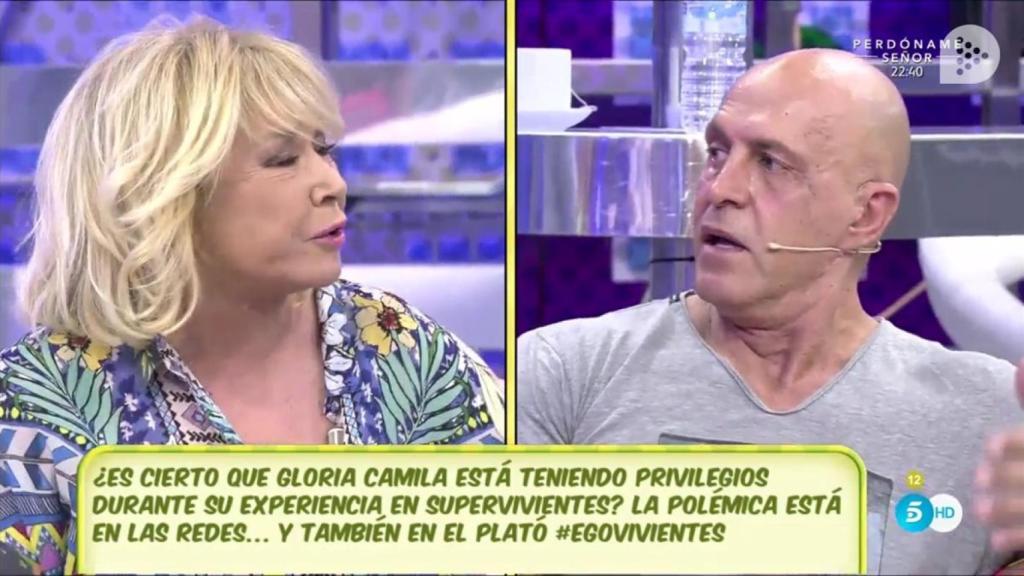 Mila Ximénez y Kiko Matamoros durante una de sus discusiones en 'Sálvame'.