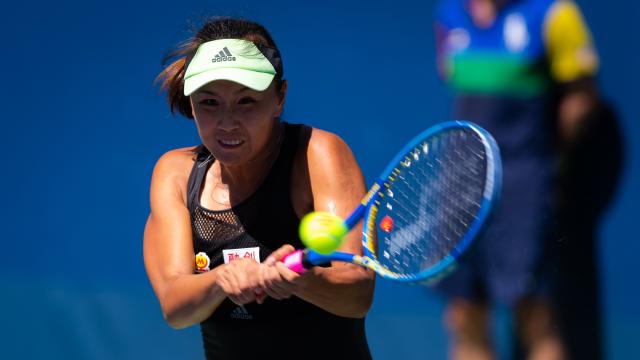 Peng Shuai durante un partido en el US Open