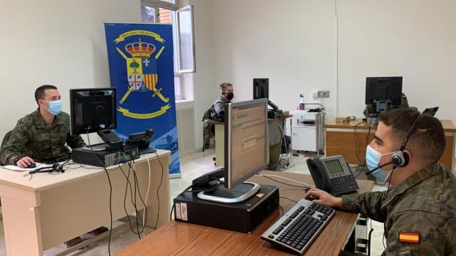 Militares del Ejército de Tierra en labores de rastreo del Covid-19 en Asturias.