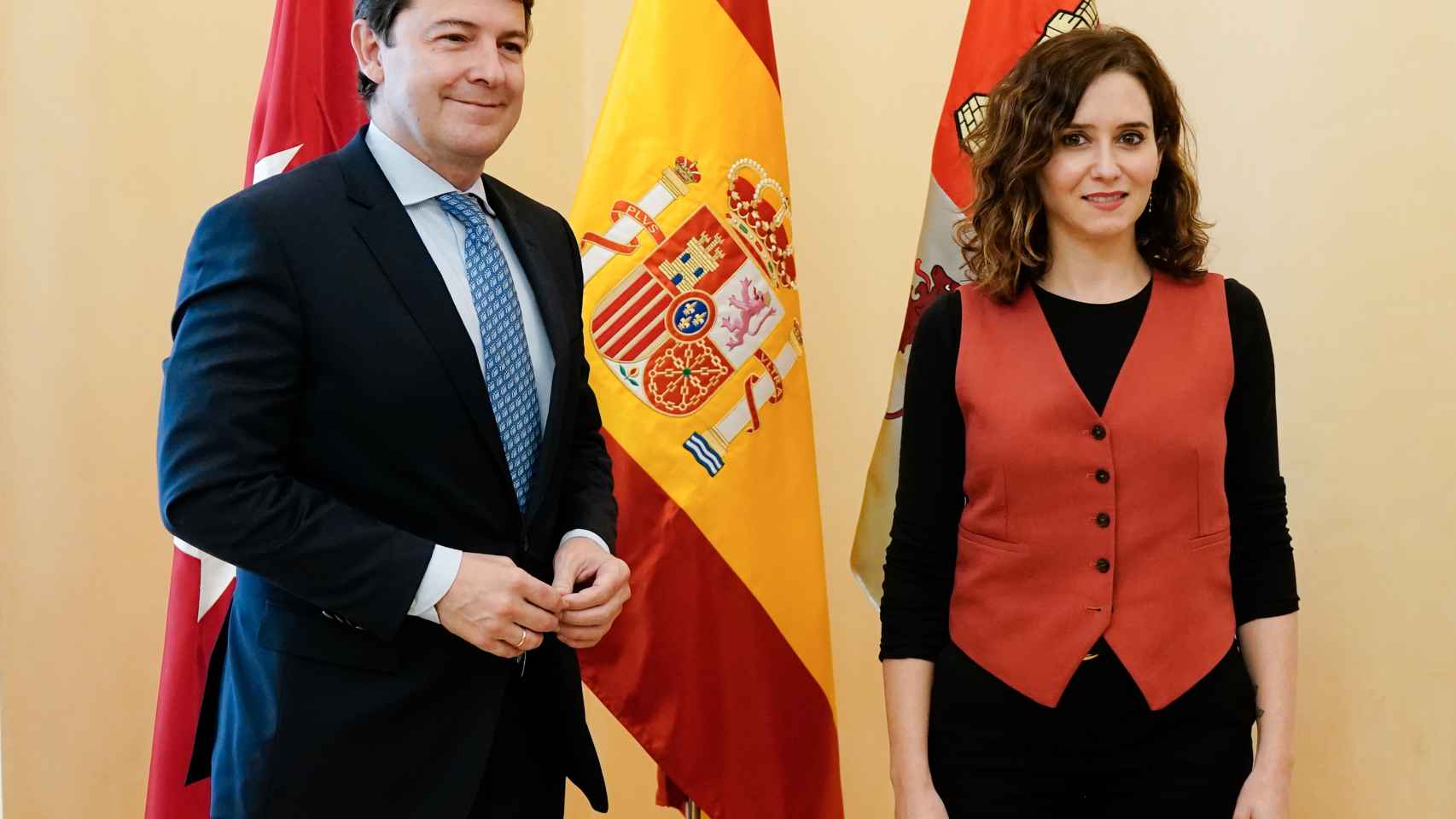 Fernández Mañueco junto a Isabel Díaz Ayuso en Madrid