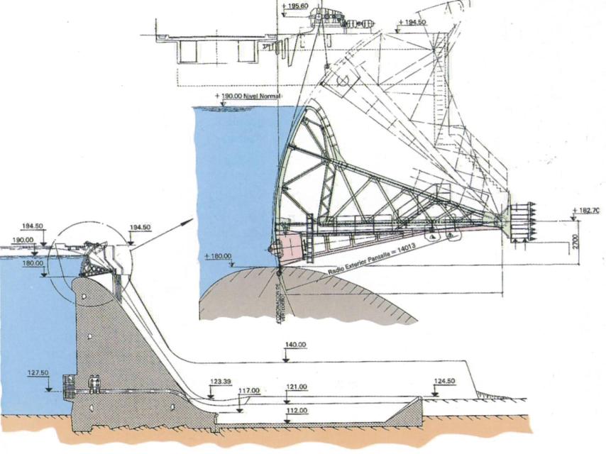 Compuerta de la presa de Saucelle