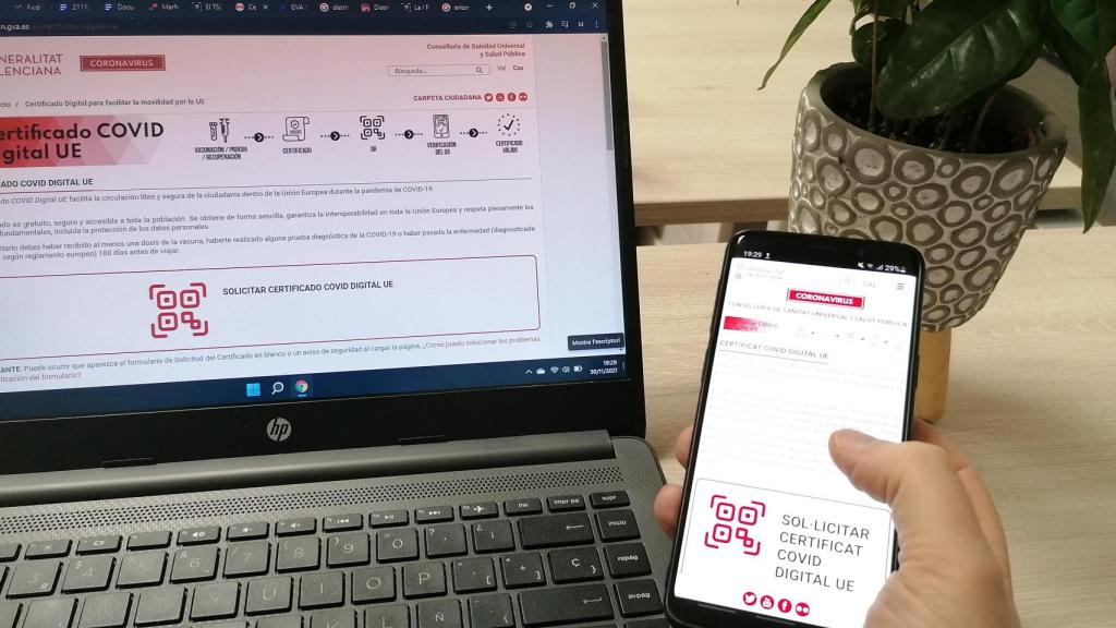 El certificado Covid en la Comunidad Valenciana se puede pedir digitalmente.
