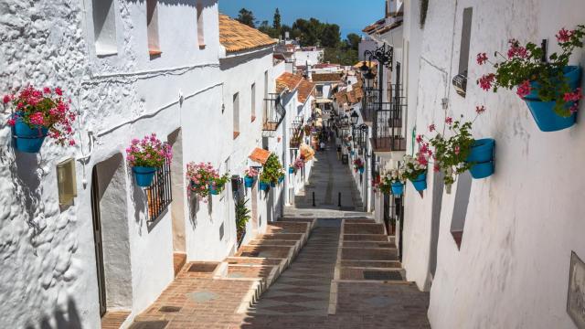 Una calle de Mijas.