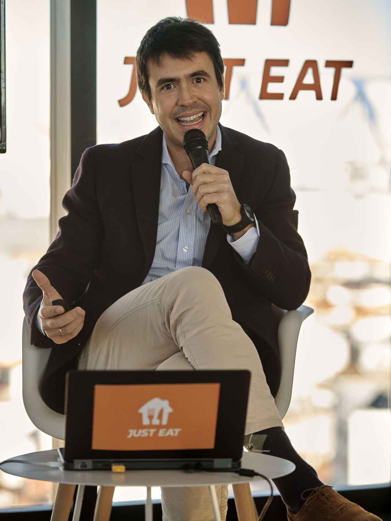 Patrick Bergareche, director general de Just Eat en España, durante la presentación del IX Gastrómetro.