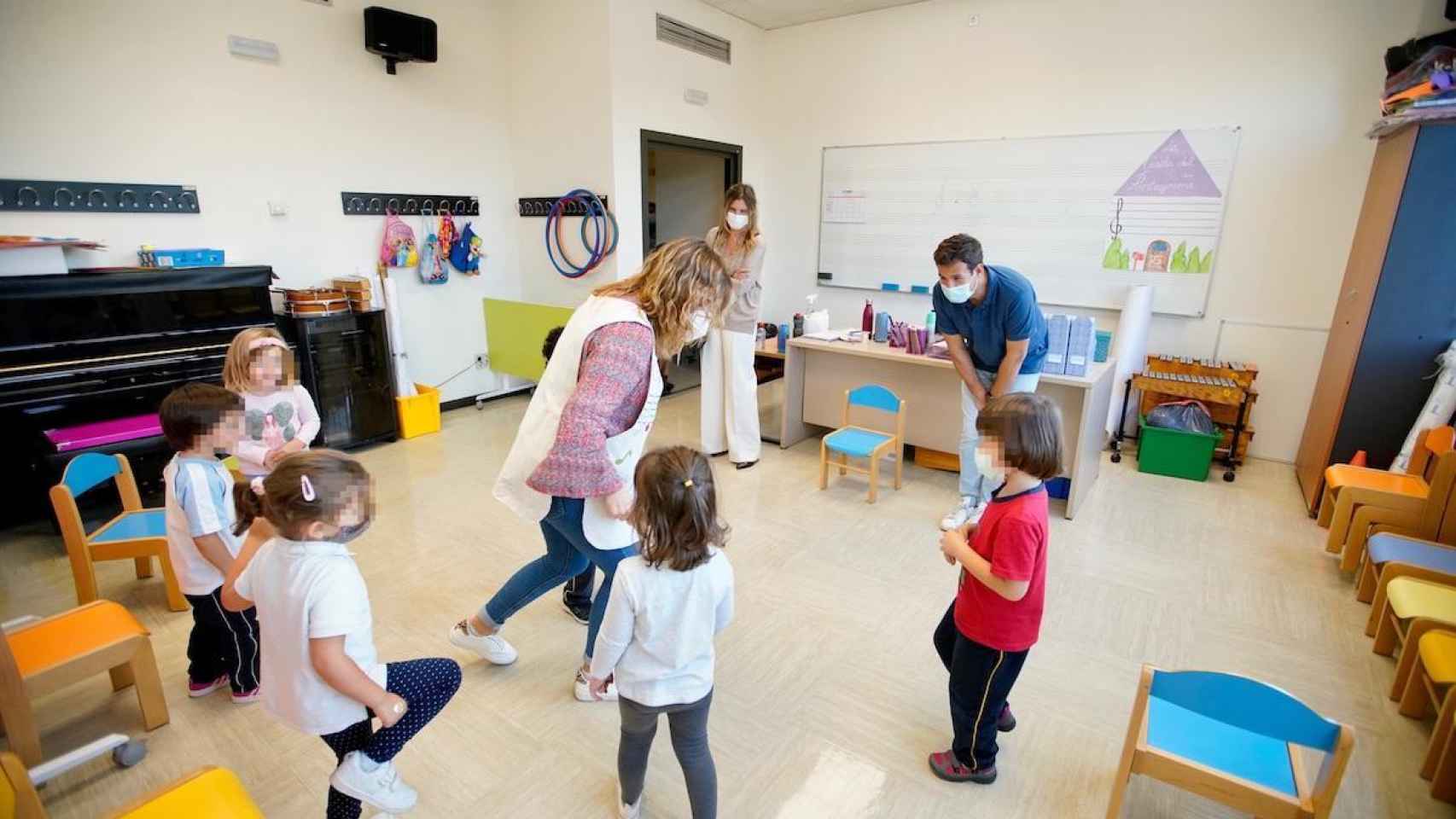 Un aula de preescolar en Cataluña.