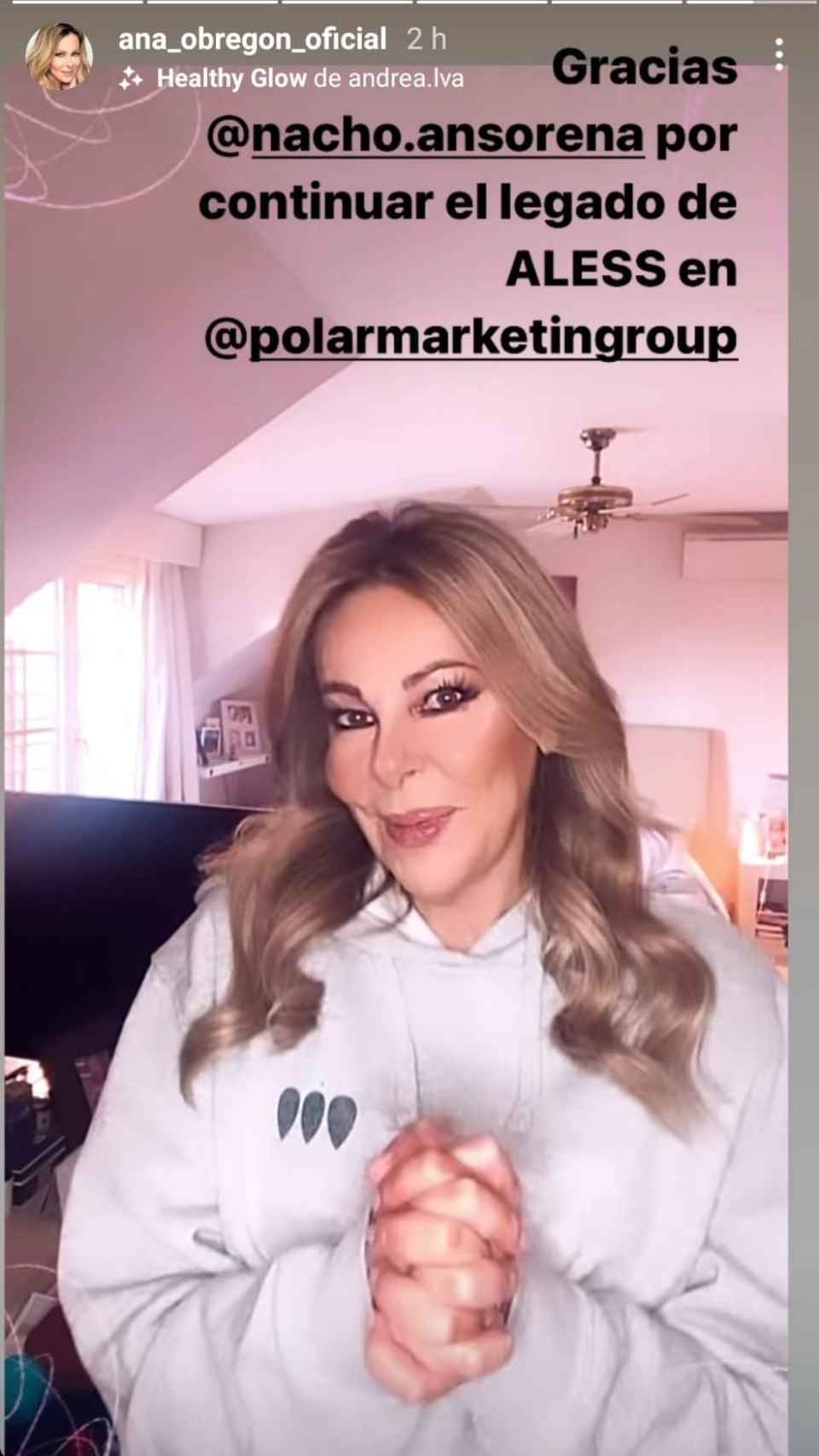 Ana Obregón sigue muy pendiente de la empresa que fundó su hijo, Polar Marketing.