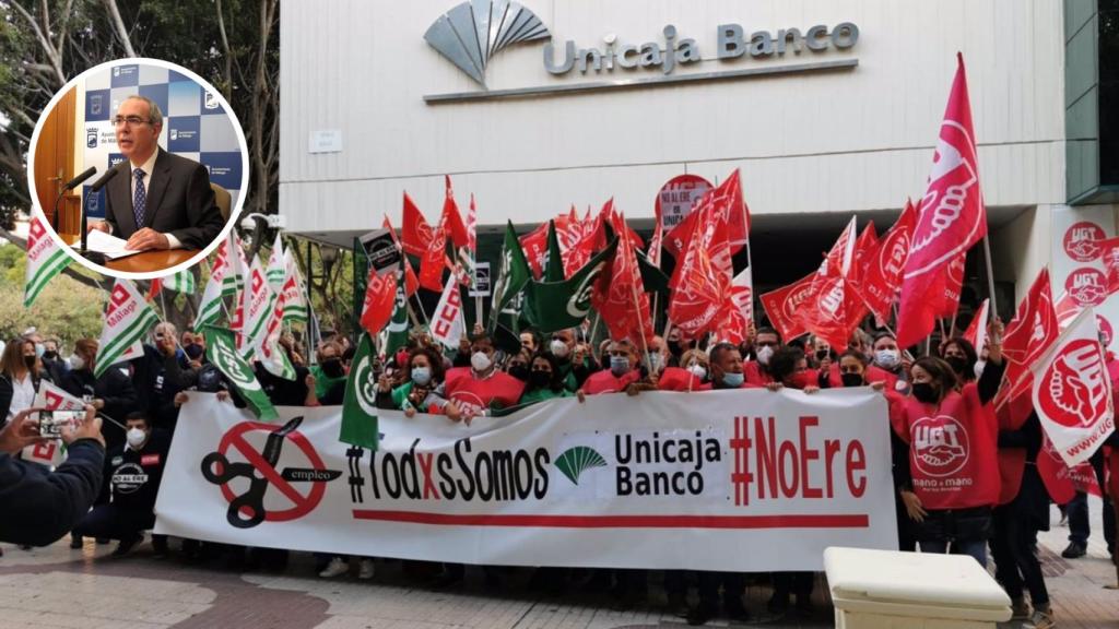 Moreno Brenes, exlíder de IU, pone voz a las críticas contra el expolio de Unicaja Banco.