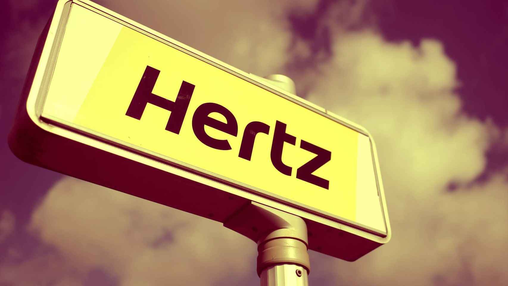 Un rótulo de Hertz en una imagen de archivo.
