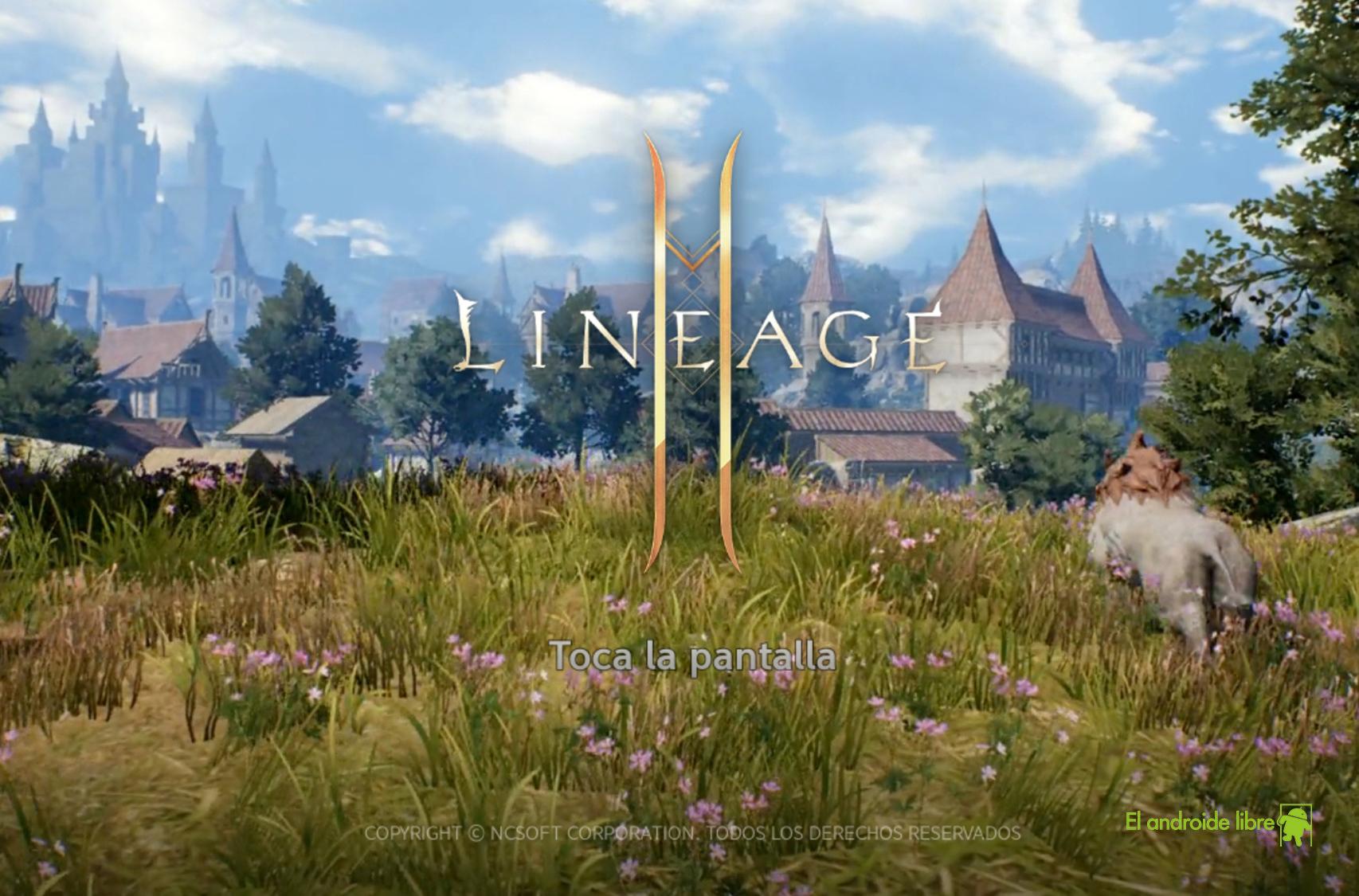 Pantalla de inicio de Lineage2M