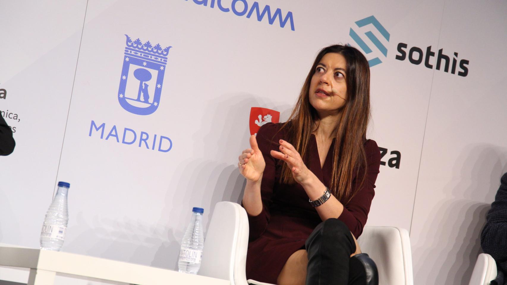 Carolina Pascual, consejera de Innovación, Universidades, Ciencia y Sociedad Digital de la Comunidad Valenciana, durante el foro organizado por D+I. Foto: E. PALAZUELOS.