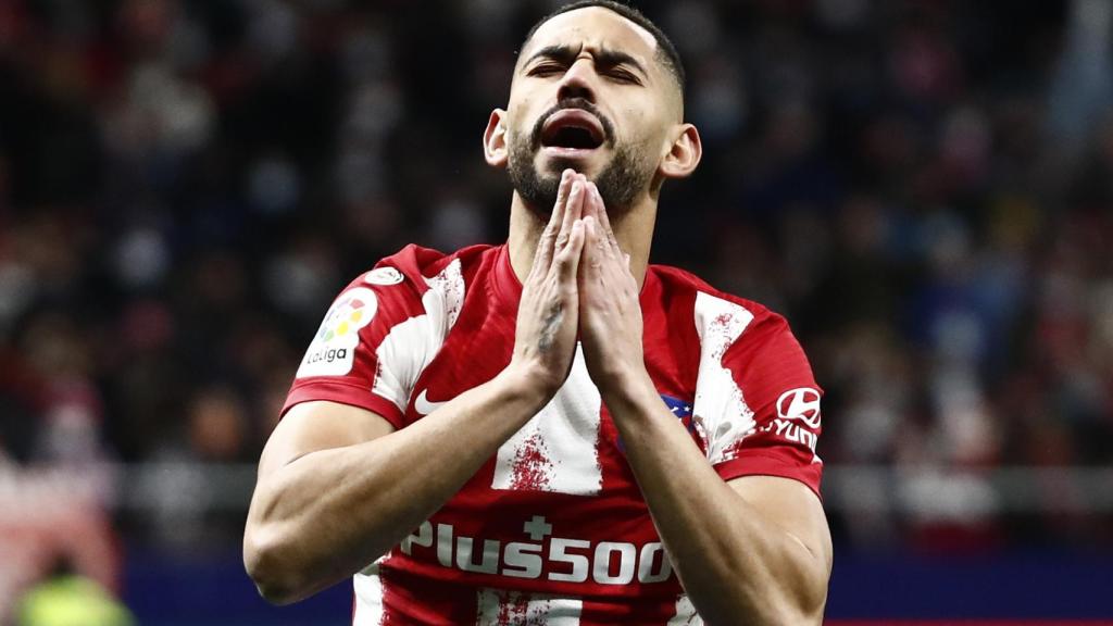 Matheus Cunha celebra un gol con el Atlético de Madrid