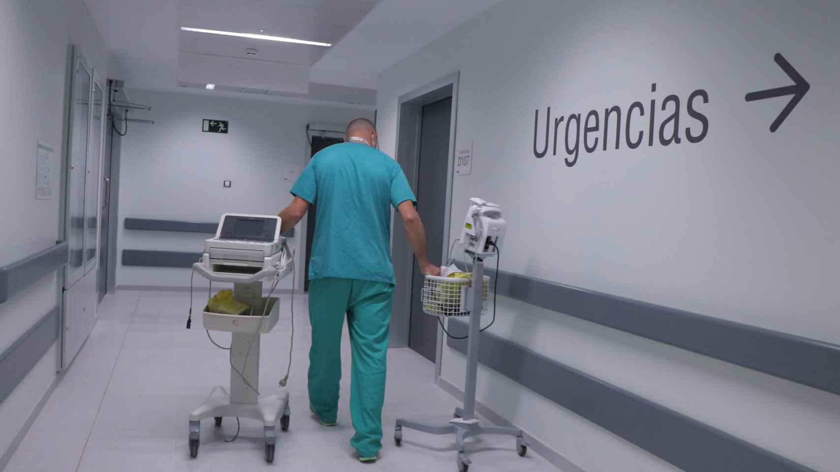 Un pasillo de Urgencias en un hospital español.