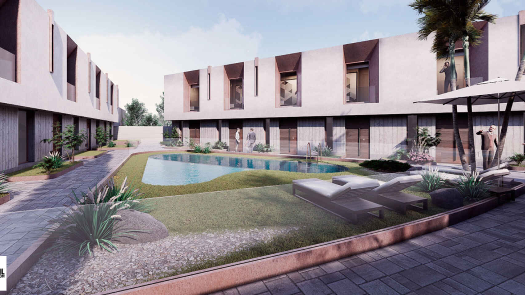 Diseño virtual de las nuevas viviendas de lujo que se construirán en Toledo. Fotos: Cobos Gil Arquitectos.