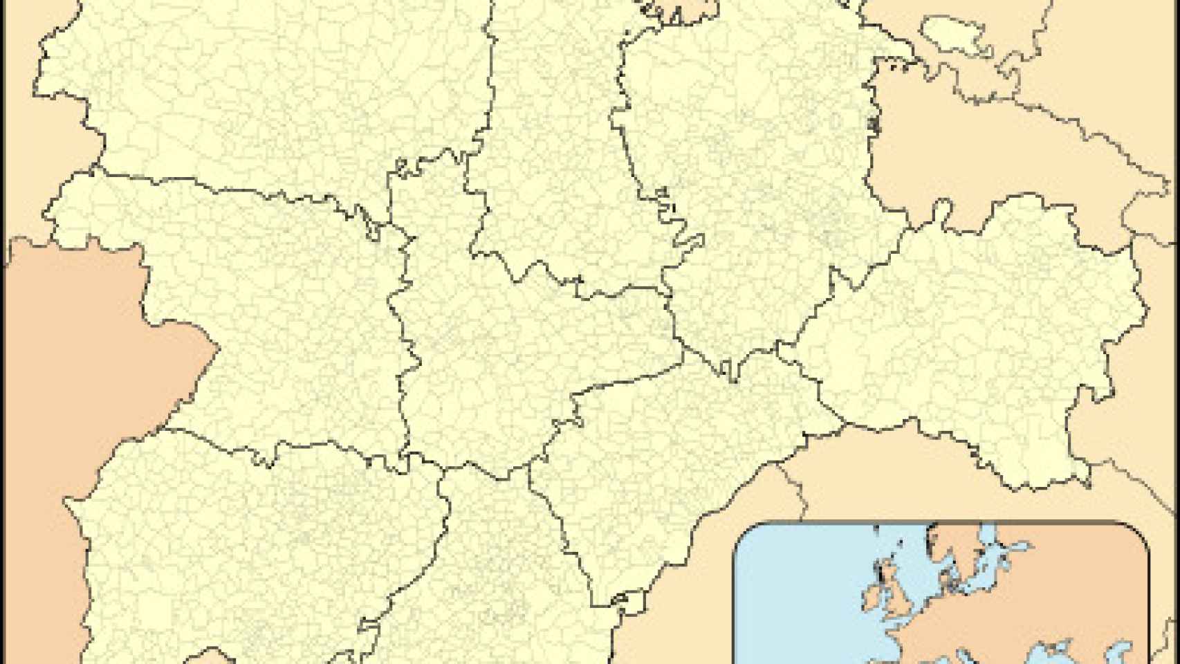 Imagen del mapa de Castilla y León