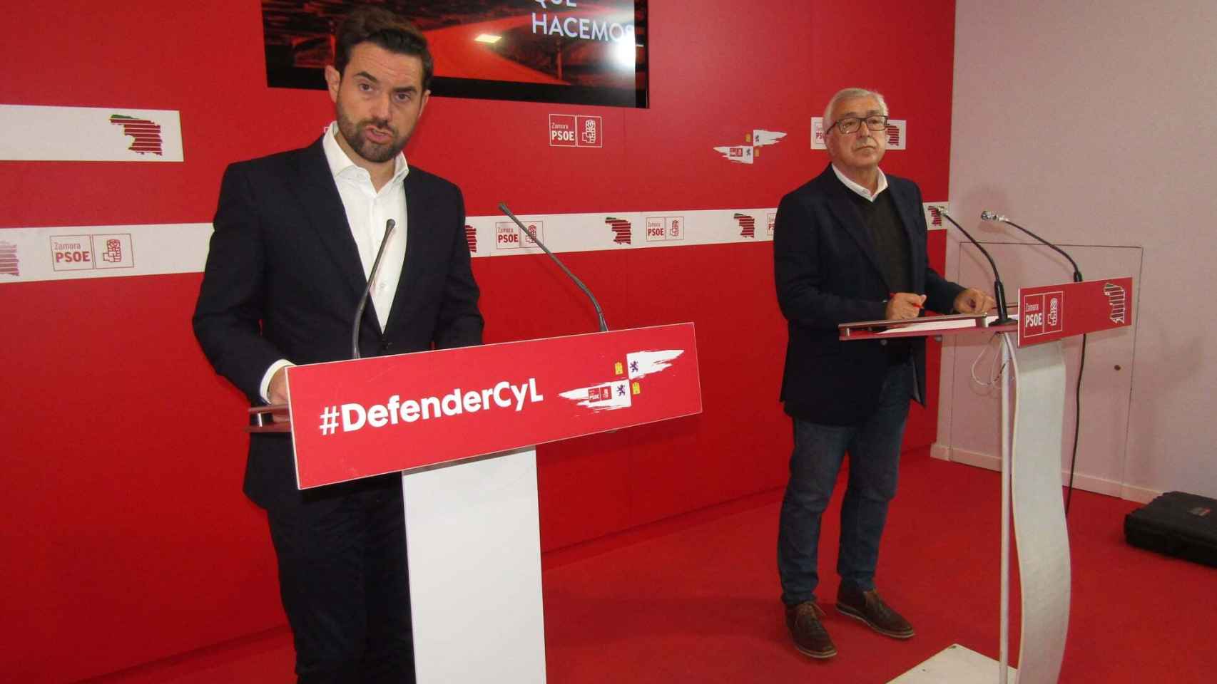 Los parlamentarios socialistas por Zamora Antidio Fagúndez y José Fernández