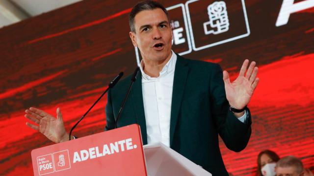 El presidente del Gobierno, Pedro Sánchez, en el XVI Congreso Regional del PSOE en Murcia.