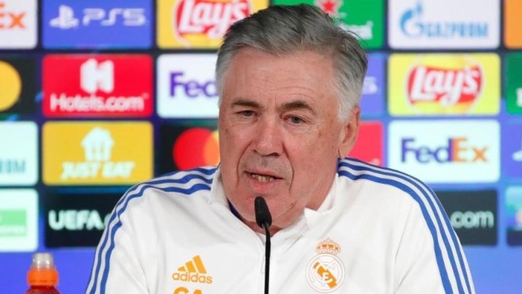 Carlo Ancelotti, en rueda de prensa.